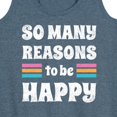 thumbnail image 3 of Instant Message - Inspirational - So Many Reasons to be Happy - Women's Racerback Tank Top, 3 of 6