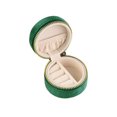 thumbnail image 1 of YUANOU Mini Round Jewelry Box Velvet Zipper Ring Box Portable Small Jewelry Storage Box Earring Necklace Organizer Holder(G116), 1 of 7