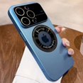 thumbnail image 2 of Luxury For Magsafe Magnetic Wireless Charging Case For iPhone 15 14 13 12 11 Pro Max PC Logo Hole Camera Portection Cover Funda, 2 of 5