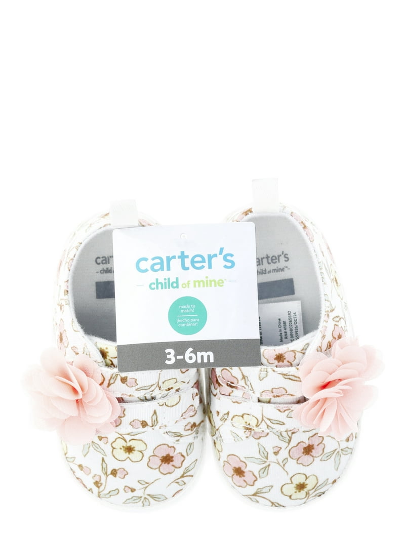Carters Baby Girls Floral Sneakers 3D Flower Detail
