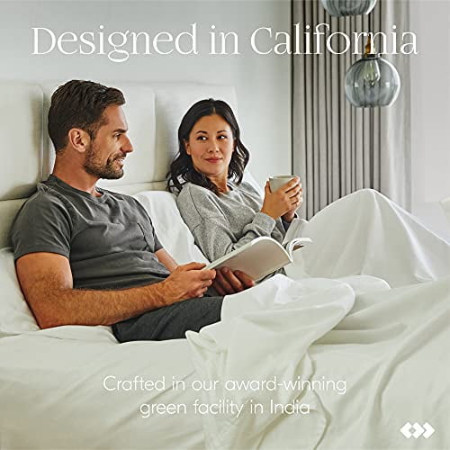  California Design Den 100% Natural Cotton Duvet Cover Set -  Premium 400 Thread Count, Cool Bedding Set, Smooth Sateen Weave, Button  Closure and Corner Ties (3 Piece, Pure White, Oversized King) 