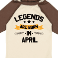 thumbnail image 4 of Inktastic legends are born in april Boys or Girls Long Sleeve Baby Bodysuit, 4 of 5