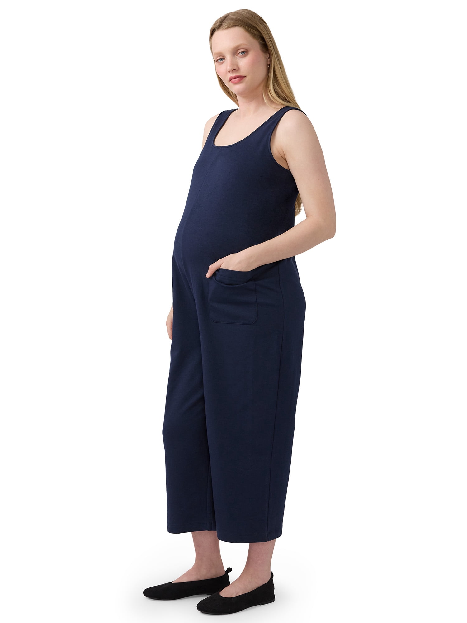 Ingrid & Isabel For Every Belly Women’s Maternity Pocket Knit Jumpsuit, Sizes S-XXL