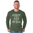 thumbnail image 3 of Religious Christian Army of God Men's Long Sleeve Tee T Shirt Brisco Brands S, 3 of 6