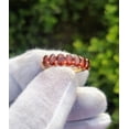 thumbnail image 5 of Natural Garnet TCW 2.93 Carat Ring in 14k Solid Rose Gold Wedding Band, 5 of 8
