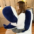 thumbnail image 4 of NETSENG Down Cotton Soft Simulation Big Blue Whale Dolphin Doll Plush Toy Pillow (25CM), 4 of 5
