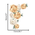 thumbnail image 3 of pdqouc Clearance Four Color Peony Flowers Wall Stickers Peony Floral Plants Butterfly Peel and Stick Wall Art Decals for Girls Bedroom Living Room TV Wall, 3 of 9