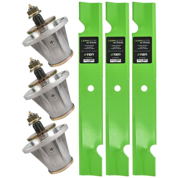 8TEN Deck Spindle Blade Kit for AYP Husqvarna LZ5225 LZ6127 966956101 MK1001916