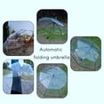 thumbnail image 3 of Transparent Umbrella Automatic Umbrella Rain Women Men Sun Rain Auto Umbrella Compact Folding Windproof Style Clear umbrella,Transparent + black border, 3 of 10