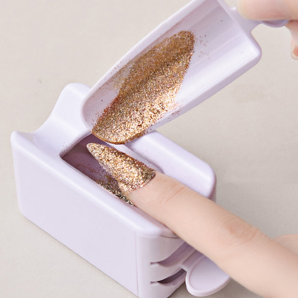 White Dip Powder Recycling Tray System With Scoop, Dip Nail Art Tech Must  Have Portable Dipping Powder Sequins Glitter Decoration Storage Box  Container Holder Saver Tool