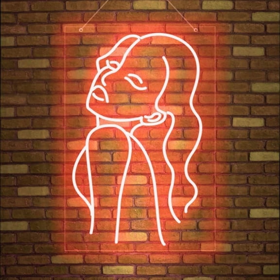 Huiyi Girls' neon lights,Neon Sexy Woman Sign,Woman Neon Sign,Neon Sign for Home Bedroom Bar Party Decoration