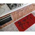 thumbnail image 5 of Wool Effect Wildflowers Kitchen Mat 32 x 20 Inches Red Black, 5 of 5