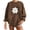 Khaki, variant on WREESH Women's Oversized Casual Sweatshirt Daisy Flower Graphic Sweatshirt Long Sleeve Round Neck Top Dark Gray