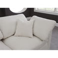 thumbnail image 3 of Meridian Furniture Plush Contemporary Velvet Modular Sectional in Cream, 3 of 7