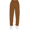 thumbnail image 3 of Gomelly Ladies Bottoms Tapered Leg Sweatpants Casual Sports Pants Women Comfy Jogging Trousers High Waisted Dark Brown 2XL, 3 of 4