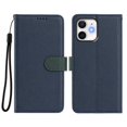 thumbnail image 2 of For iPhone 12 / 12 Pro RFID Blocking Protective Purse 2-in-1 Detachable Bicolor Wallet Case Magnetic Flip Cover Multi-Card Slots Pocket With Wrist Strap Phone Case,Blue,For iPhone 12 / 12 Pro, 2 of 7