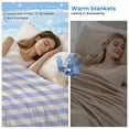thumbnail image 2 of Purple Cooling Blanket,Lightweight Breathable Summer Throw Blanket with Double Sided Cold Effect,Grid Checkered Plaid Gingham Lattice Trellis Picnic Blankets Bed Sheet for Hot Sleepers 50"x60", 2 of 8