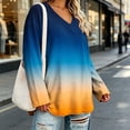 thumbnail image 4 of GERsome Womens Plus Size Tops Long Sleeve Casual V Neck Fall Blouse Tunic Shirts Size L, 4 of 7