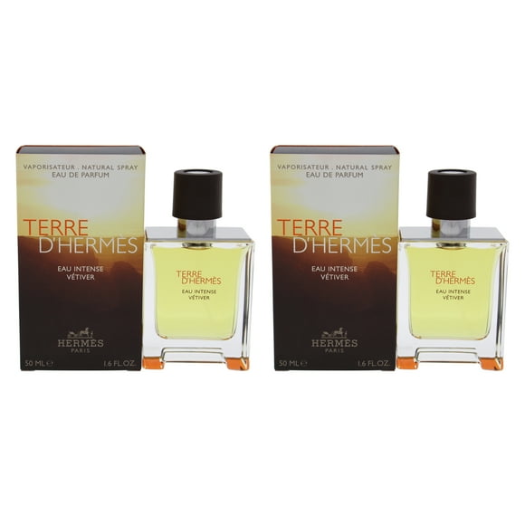 Terre DHermes Eau Intense Vetiver by Hermes for Men - 1.6 oz EDP Spray - Pack of 2