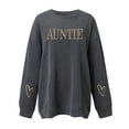 thumbnail image 4 of Hauaitttt Aunt Sweatshirt Auntie Embroidered Sweatshirt Auntie Letter Print Long Sleeve Pullover Top for Aunt Full Zip Athletic Sweatshirt Womens Sweatshirt Lined Hoodies for Women Bohemian Sweaters, 4 of 4