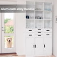 thumbnail image 5 of 10 Pcs Aluminium Alloy Handle Cabinet Door Handle Durable Handle with Screws for Furniture Cabinet Drawer (Black), 5 of 5
