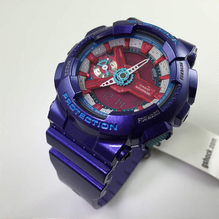 Casio Gshock GMA-S110HC, crazy colors, purple pink, new battery, light works CASIO GMA-S110HC G-SHOCK Digital Analog Watch Pink Purple  main image 4