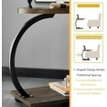 thumbnail image 4 of C Table End Table,360°Swivel TV Tray Table for Small Spaces, Couch Tables That Slide Under, C Shaped Side Tables with Wheels for Living Room and Bedroom, Bed,Chair, Snack Table, 4 of 14