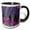 Black/White, variant on 3drose, Washington, Sequim, Lavender Festival Flowers - Us48 Jwi3080 - Jamie and Judy Wild, 11oz Two-tone Black Mug