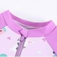 thumbnail image 4 of GYRATEDREAM Kids Girls One Piece Short Sleeve Swim Dress Children Cartoon Print Rash Guard Bathing Suit Skirted Zip Front Quick Dry Swimwear for 5-11 Years, 4 of 4