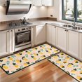thumbnail image 3 of Kitchen Rugs Sets Of 2,Yellow Lemon Fruit Leaves LightPink Pattern Anti Fatigue Kitchen Mat Rugs Non Slip Washable,Decorative Kitchen Floor Mats for Kitchen,Sink,Laundry,17"x47"+17"x47", 3 of 5