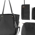 thumbnail image 5 of 2 paquetes de bolsos de mano 4 en 1 para mujer con flecos y correa de borla, estilo coreano Rojo + negro, 5 of 5
