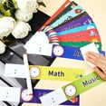 thumbnail image 3 of Daily Schedule Pocket Chart with 18 Colourful Plan Cards 13+1 Pockets 2 Iron Hooks Black Oxford Cloth Foldable Scheduling Pocket Chart for Classroom Office Home Preschool Activity, 3 of 9