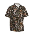 thumbnail image 3 of Xecao Mushroom Garnish print Hawaiian shirt - a stylish short-sleeve button-down for men, perfect for casual beach and tropical outings., 3 of 9