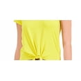 thumbnail image 3 of ID Ideology Womens Knot Front T-Shirt Bold Lemon XL, 3 of 3