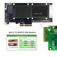 thumbnail image 4 of Chenyang PCI-E 4.0 4X Host Adapter to NVMe Ruler 1U GEN-Z EDSFF 9.5mm 15mm 25mm Thickness Short SSD E1.S with Heat Sink PM9A3 PM9D3 P5801X Carrier Adapter, 4 of 9