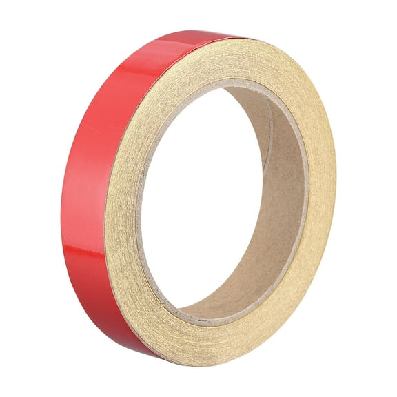 Reflective Tape Red, 20mm x 25m, Outdoor Waterproof Warning Tape For Bikes, RV, and Boat Marking