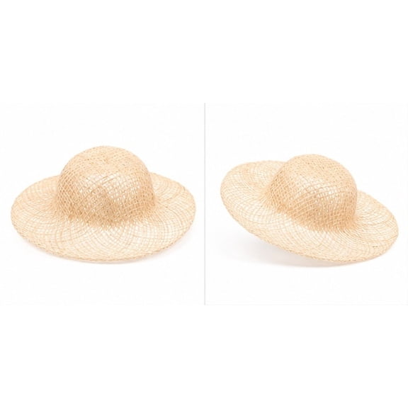 AURARMLET 12Pcs Small Beige Imitation Straw Hats for Craft Projects and Dollhouse Miniatures