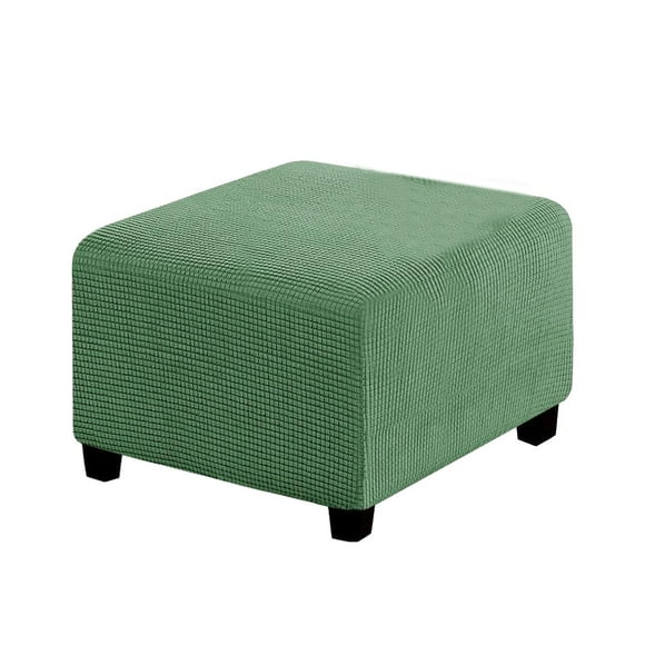 Yuarrent Funda otomana cuadrada resistente al desgaste y duradera Mano de obra fina Agradable para la piel Fácil de instalar Decoración del hogar verde claro S