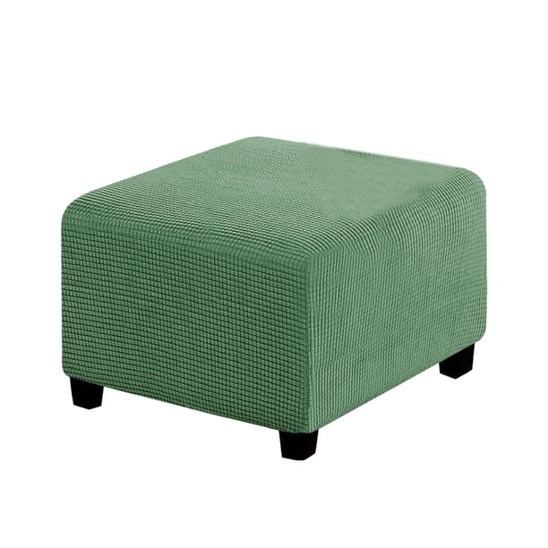 Matsuzay Alta cubierta elástica del otomano del estiramiento piel fina resistente y durable de la ejecución amistosa Decoración del hogar verde claro S