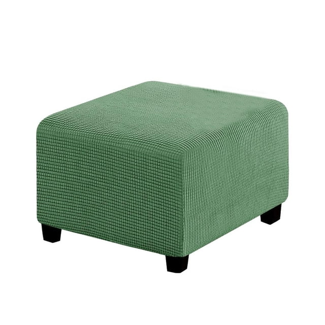 Guardoinrt Square Footstool Cover High Elastic Not Easily Faded Easy To Install Fine Workmanship Polyester light green S