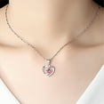 thumbnail image 2 of PVCS Collier Pendentif en Forme de Cœur Pêche, 2 of 3
