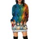 thumbnail image 5 of Otoño nueva ropa europea y americana vestido sudadera de manga larga falda con capucha con estampado de alces de Navidad, 5 of 5