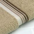 thumbnail image 4 of Mainstays Basic Bath Towel, Soft 100%  Cotton and Highly Absorbent Striped Bath Towel, Tan, 4 of 7