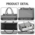 thumbnail image 4 of Large Capacity Tote Bag,Black and White Small Checkered Pattern Handbag Fashion Luxury Tote Bag,15.7"x13"x 5.1" Inches,Laptop Compatible, 4 of 6