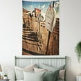 thumbnail image 3 of United States Tapestry, Old Mailboxes in West America Rural Rusty Landscape Grunge Countryside, Wall Hanging for Bedroom Living Room Dorm Decor, 40W X 60L Inches, Brown Blue White, by Ambesonne, 3 of 5