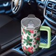 thumbnail image 5 of 30oz Christmas Tree Tumbler with Lid and Straw, Stainless Steel Cup with Handle Red Bowknot Travel Mug, Holiday Presents, 5 of 5