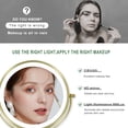 thumbnail image 4 of TUSHENGTU 8" Golden Wall Mounted Makeup Mirror with LED Light,1X/10X Magnifying for Makeup Care, 4 of 6