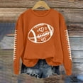 thumbnail image 2 of ZJXFGS Game Day Outfits for Women Football Sweatshirts for Women American Football Sweatshirt Long Sleeve Crewneck Pullover Tops Orange XL, 2 of 3