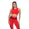 thumbnail image 1 of White Mark Women's Cut Out Back Mesh Sports Bra, 1 of 5