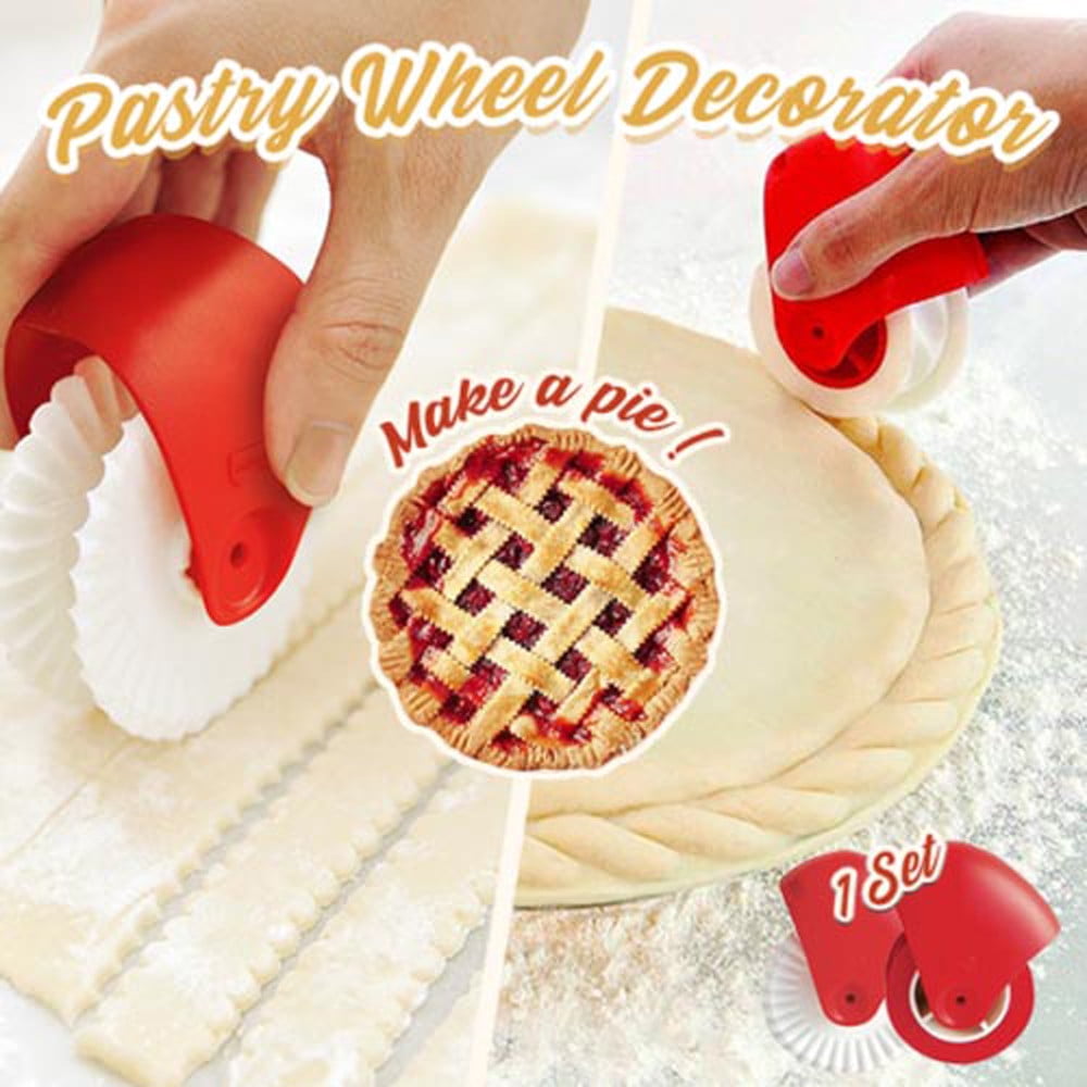 Pie Pizza Cookie Roller Pastry Cutter Plastic Baking Tool Bakeware Lattice Dough 